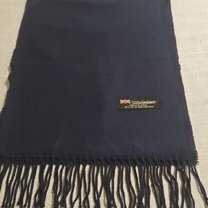 Luxurious Cashmere Navy Blue Cashmere Scarf Size 72" X 12" Brand New